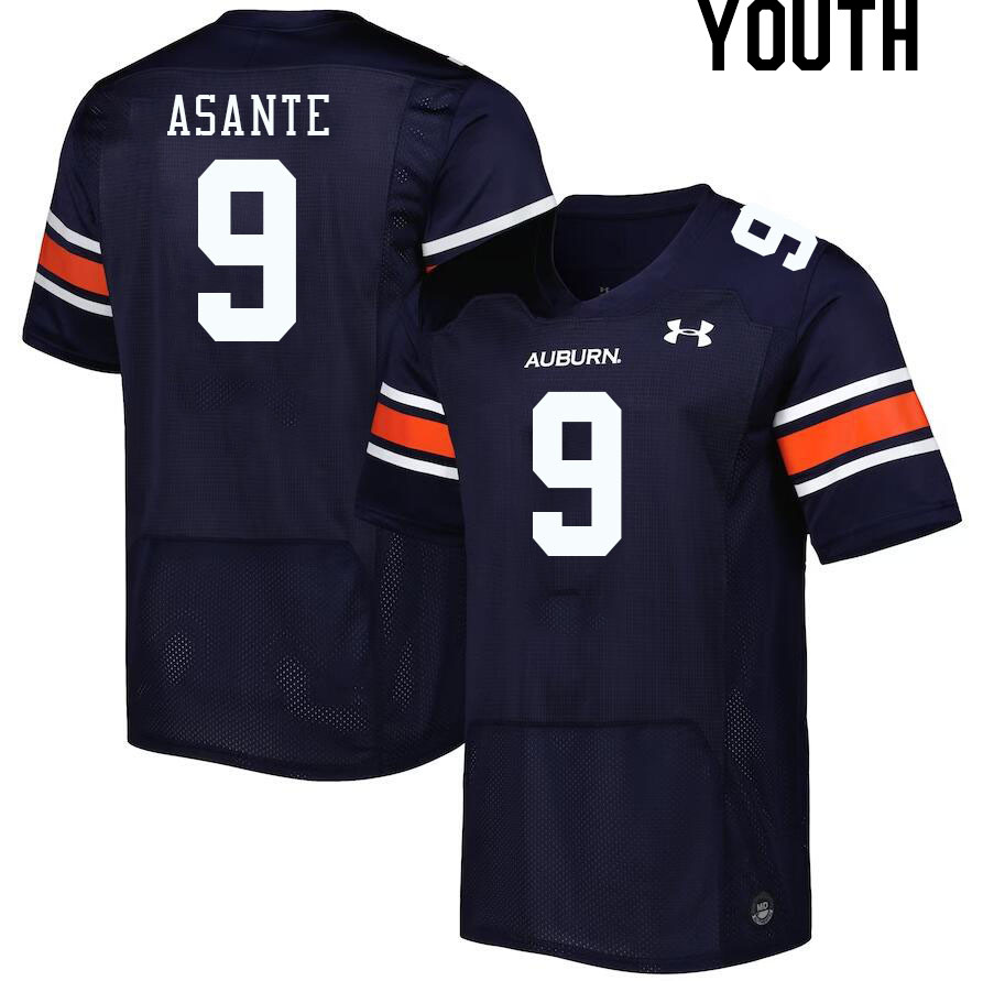 Youth #9 Eugene Asante Auburn Tigers College Football Jerseys Stitched-Navy